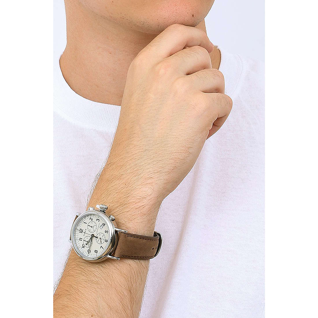 Timex cronografi Standard uomo TW2V27600 indosso