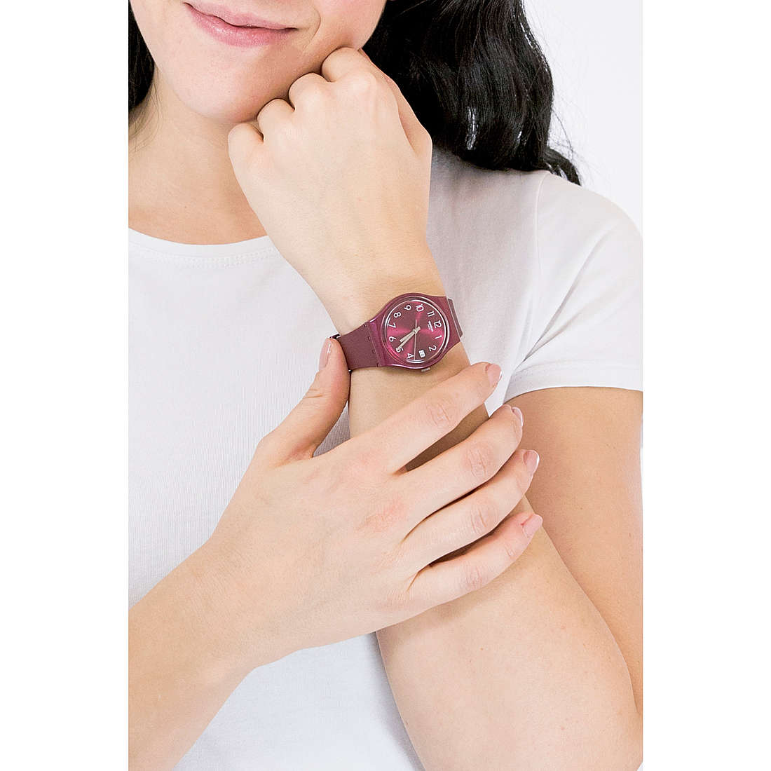 Swatch solo tempo donna GR405 indosso