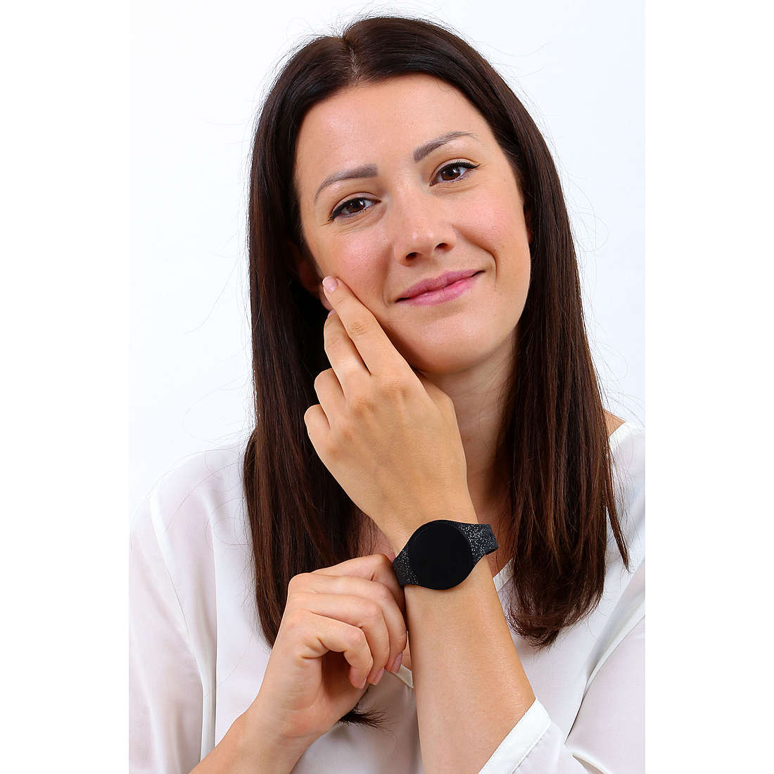 Techmade Smartwatches Freetime donna TM-FREETIME-GBK indosso