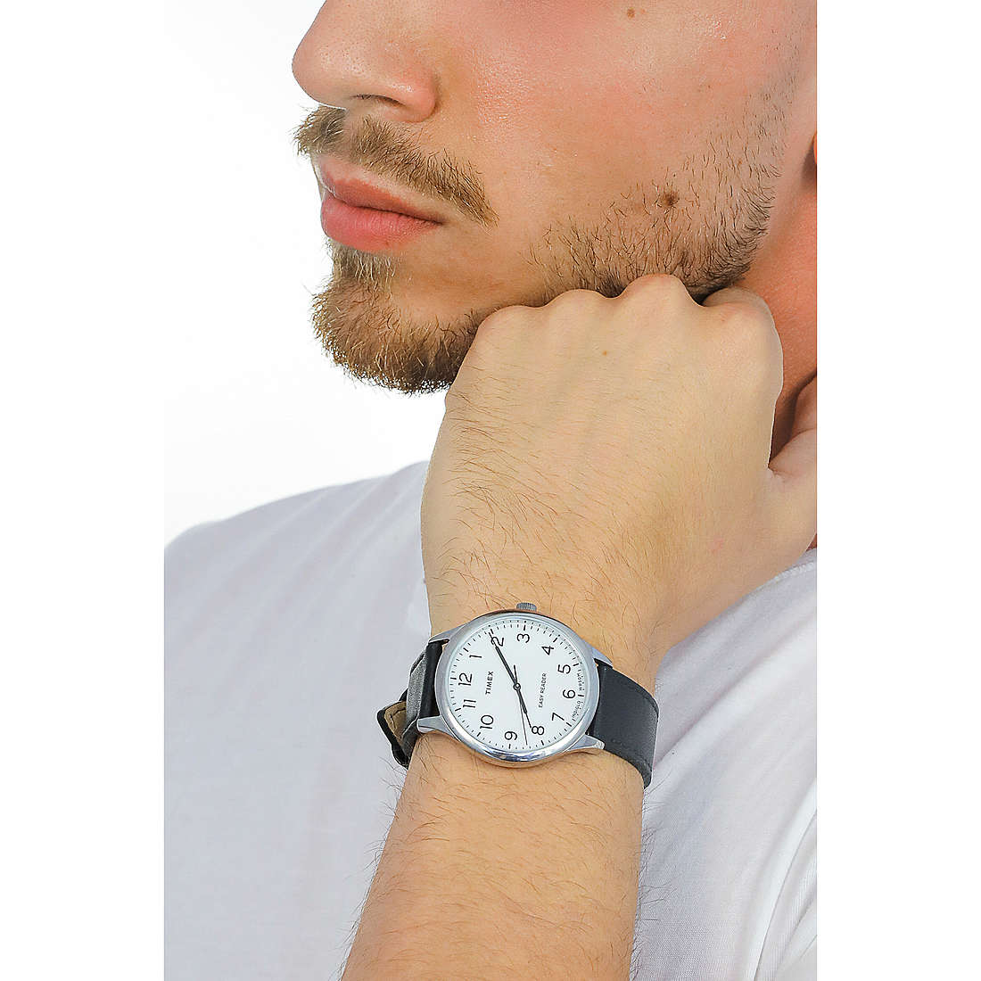 Timex solo tempo Easy Reader uomo TW2U22100D7 indosso