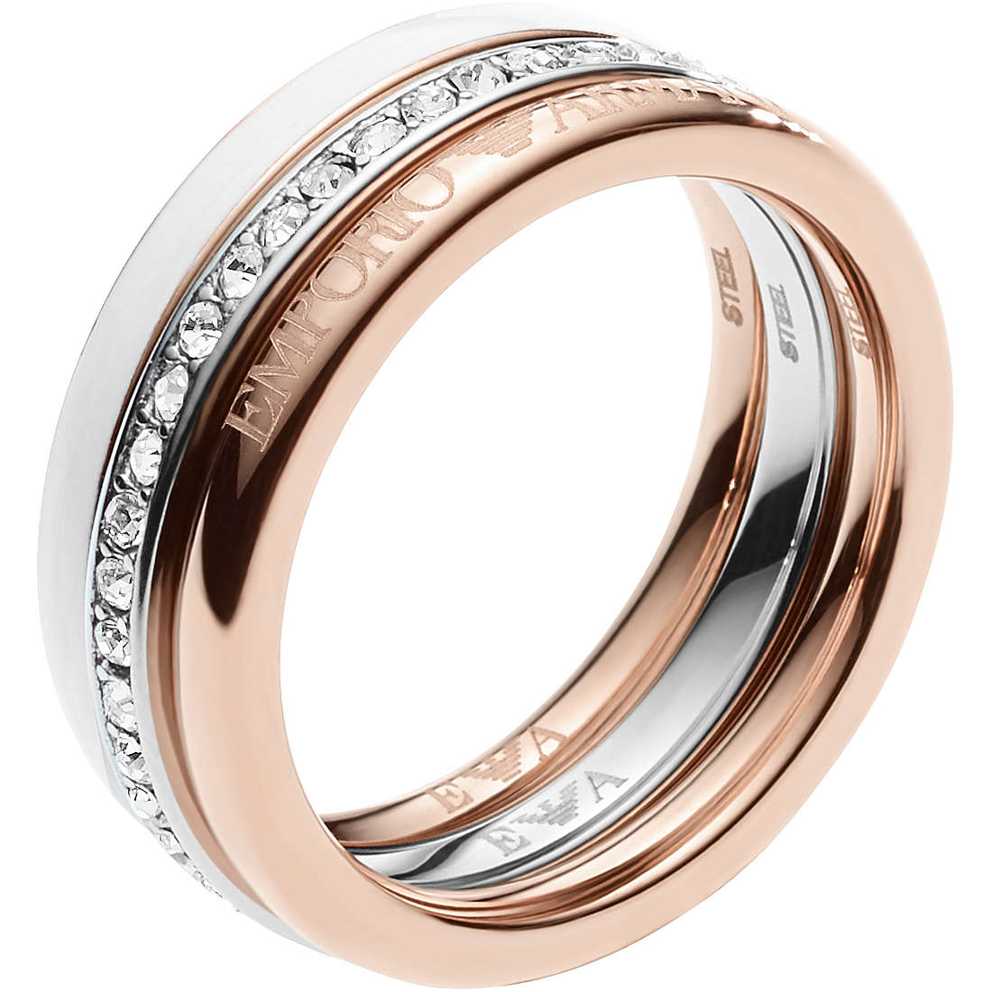 anello a fascia Emporio Armani gioiello donna EGS2363040510