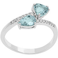 anello Diamante, Acquamarina gioiello donna Comete Toi et moi
 ANQ 332
