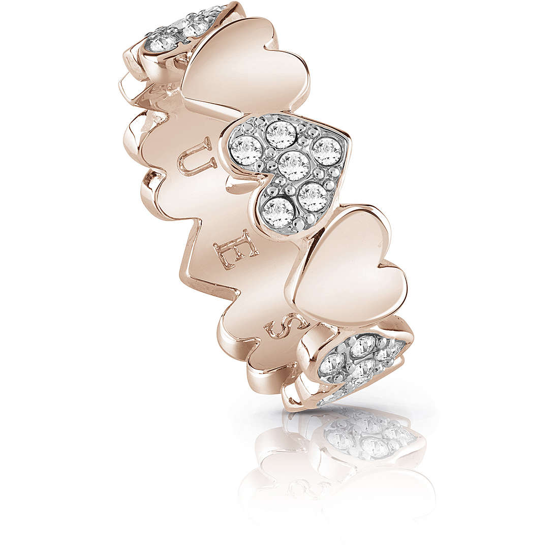 anello donna gioielli Guess Heart Bouquet UBR85025-52