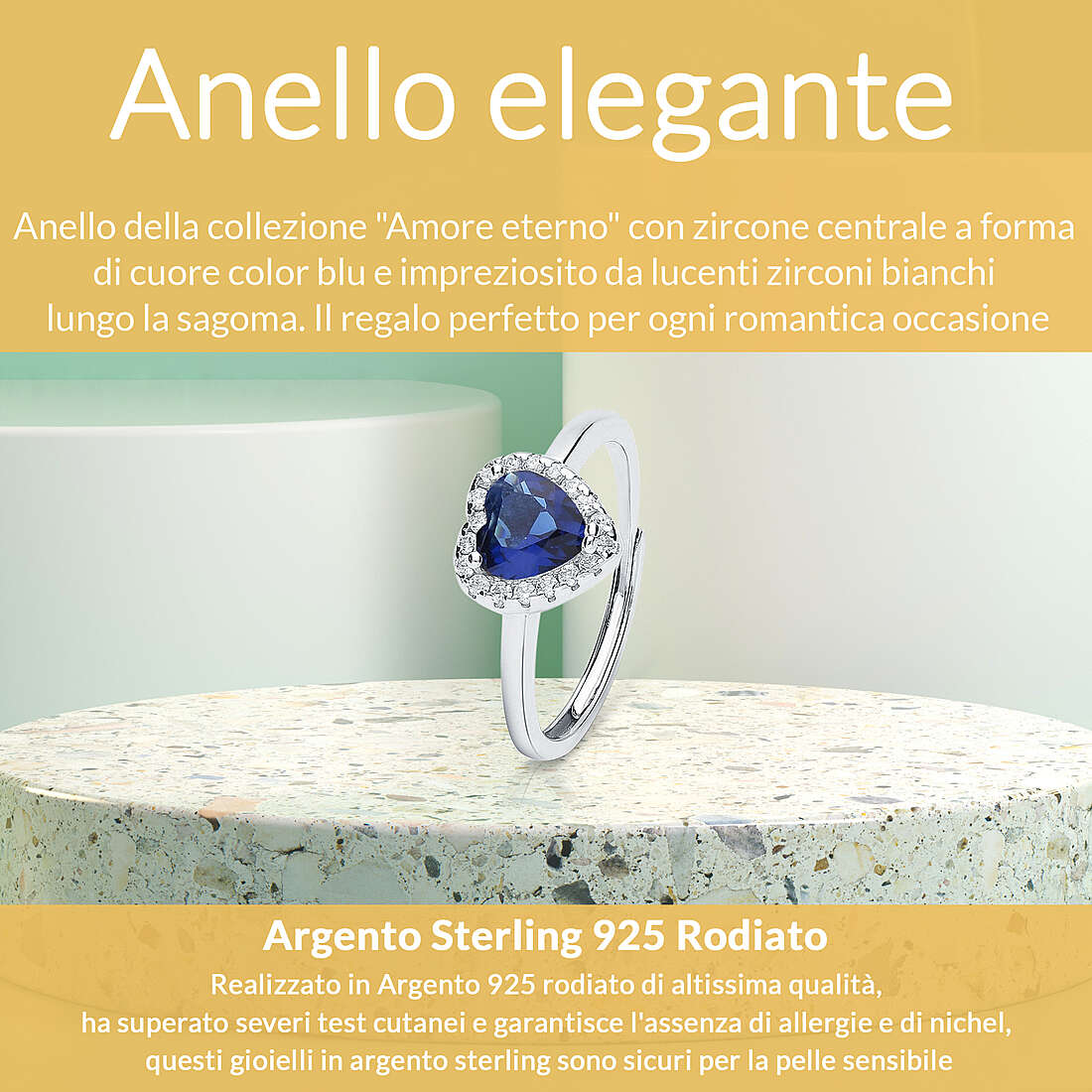 anello donna gioiello GioiaPura Argento 925 Amore Eterno INS028AN151BL