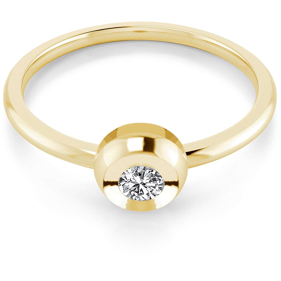 anello fidanzamento Solitario GioiaPura Oro e Diamanti GIDAN-005Y