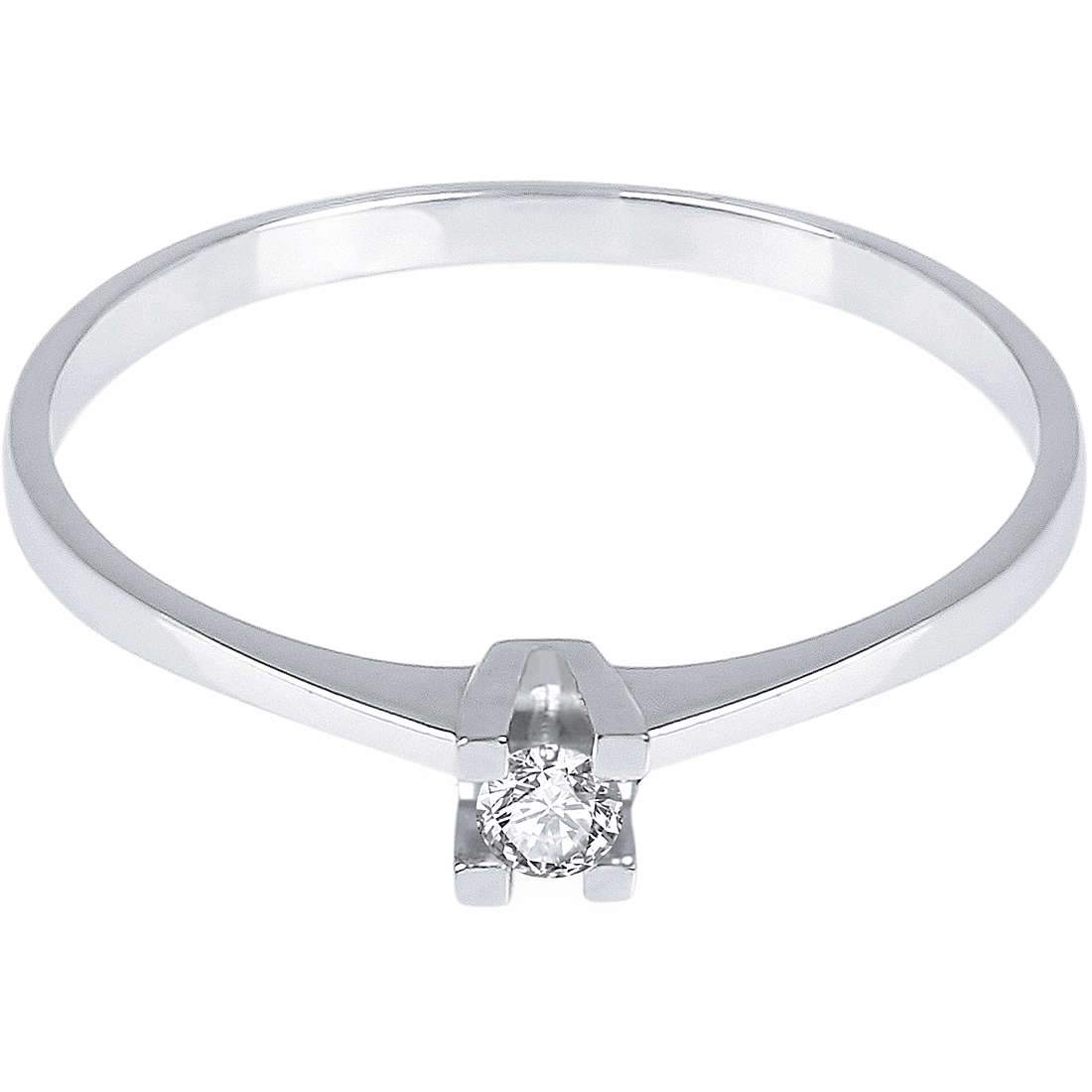 anello fidanzamento Solitario GioiaPura Oro e Diamanti GIDASA-005W