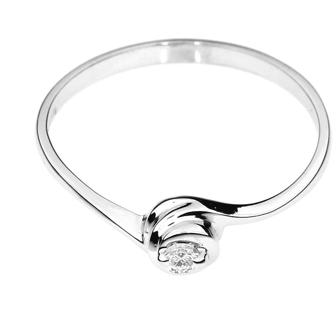 anello fidanzamento Solitario GioiaPura Oro e Diamanti GIDASI-005W