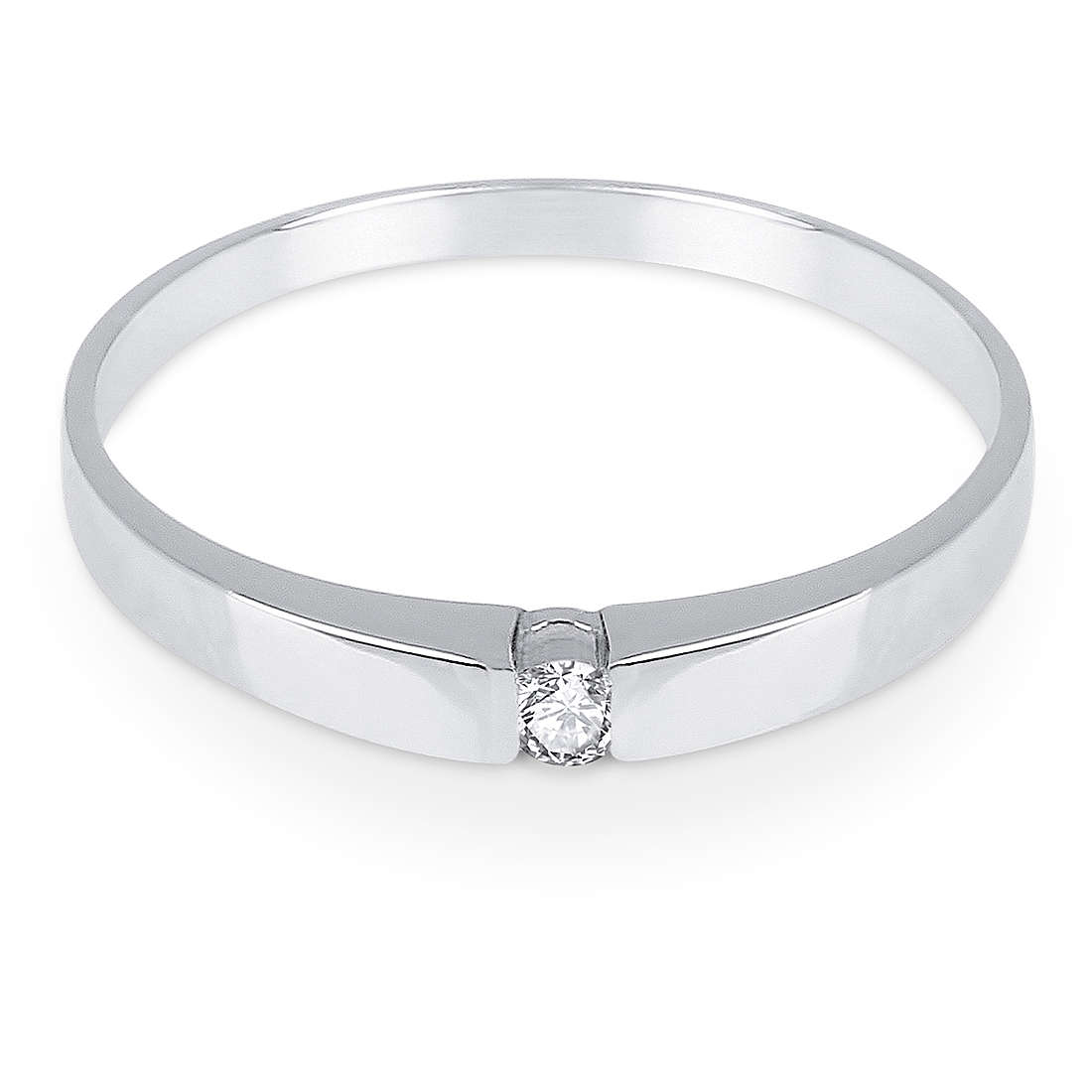 anello fidanzamento Solitario GioiaPura Oro e Diamanti GIDASM-005W