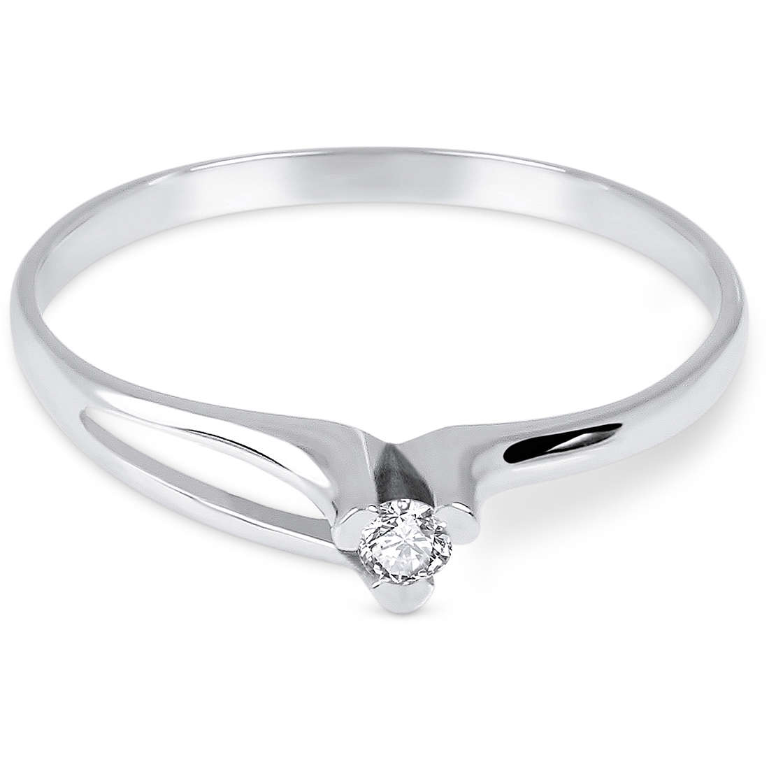 anello fidanzamento Solitario GioiaPura Oro e Diamanti GIDASN-005W
