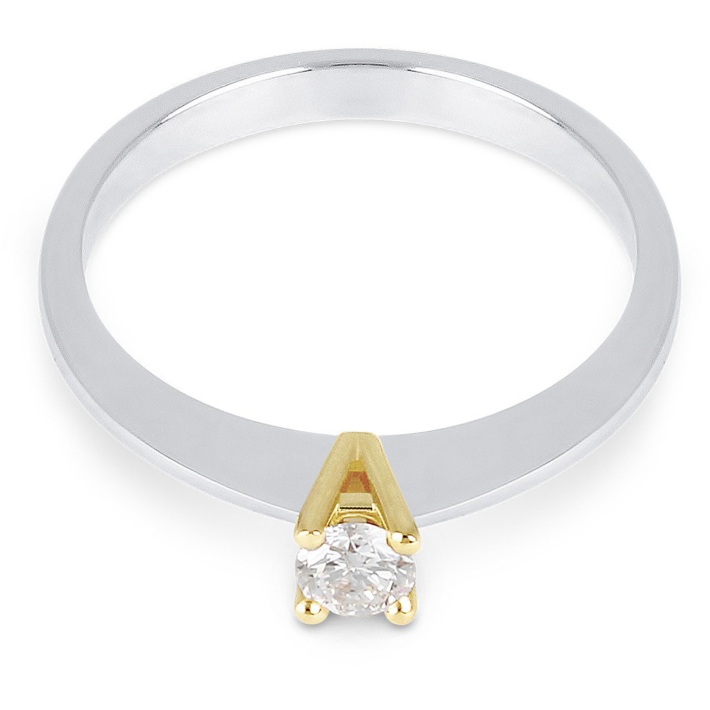 anello fidanzamento Solitario GioiaPura Oro e Diamanti GIDASR-015WY