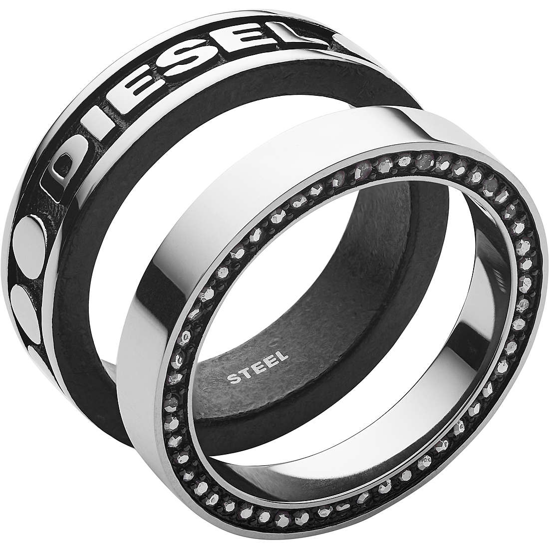 anello uomo gioielli Diesel Steel DX1170040512
