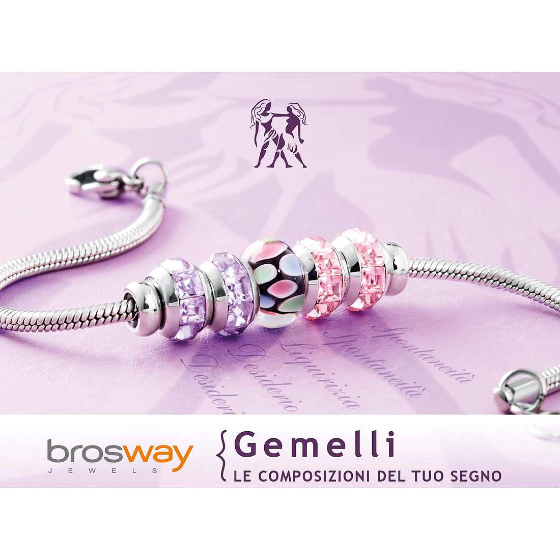 bracciale donna segno zodiacale Gemelli Brosway gioiello Tres Jolie Mini BTJMZ03