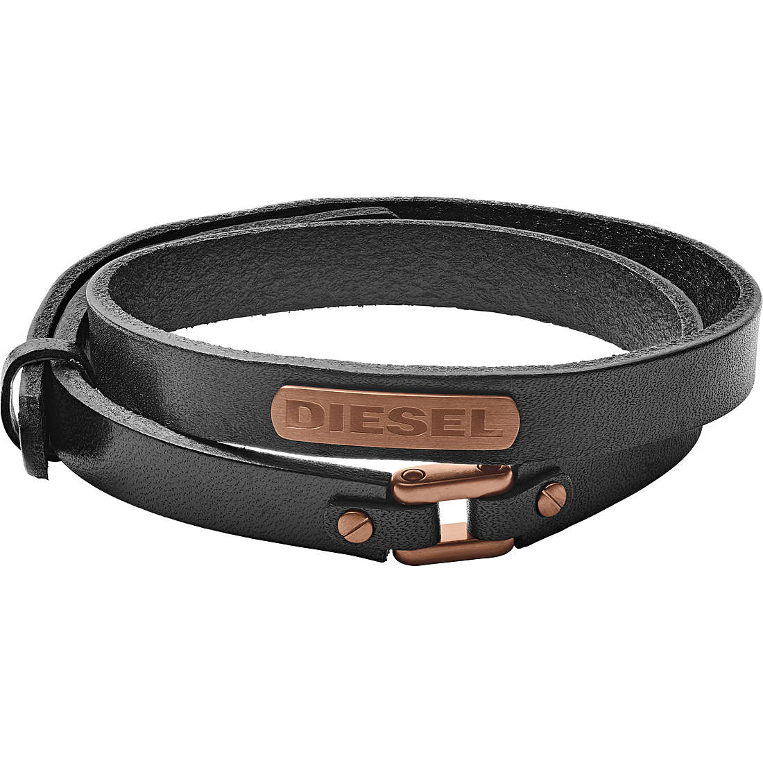 bracciale ragazzo gioiello Diesel Leather/Steel DX1093221