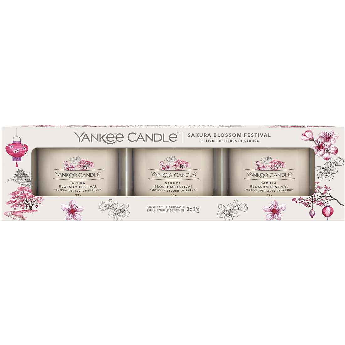 Candela Yankee Candle Box Regalo Sakura Blossom colore Rosa 1632515E