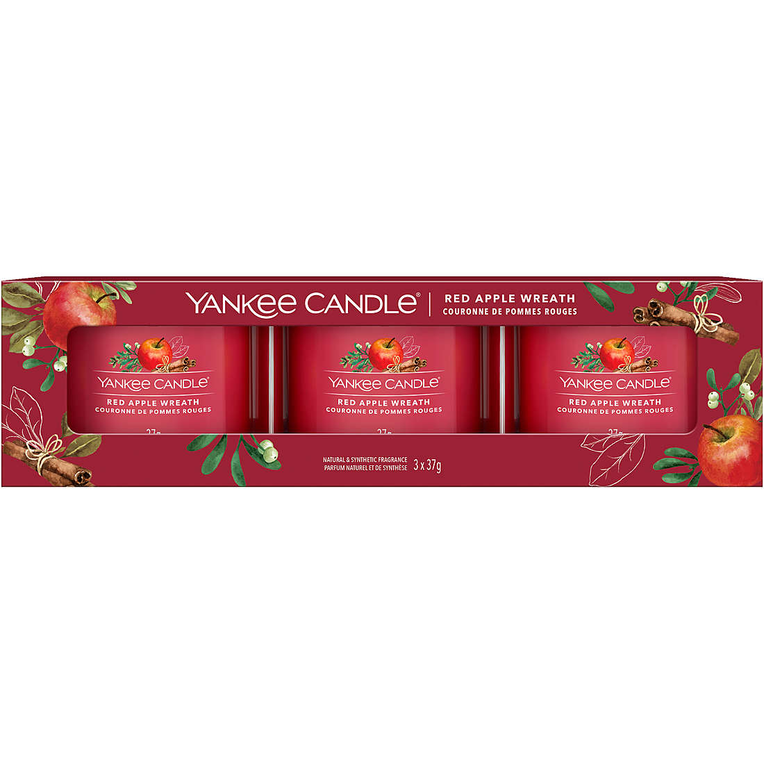 Candela Yankee Candle Box Regalo Signature colore Rosso 1701395E
