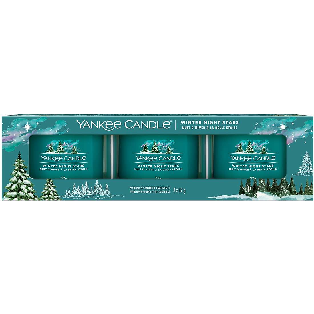 Candela Yankee Candle Box Regalo Snow Globe Wonderland colore Verde 1721624E