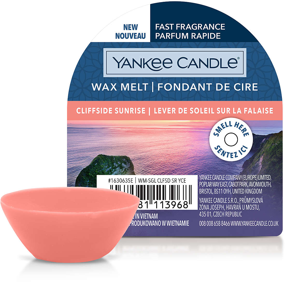 Candela Yankee Candle Cera da Fondere colore Rosa 1630635E