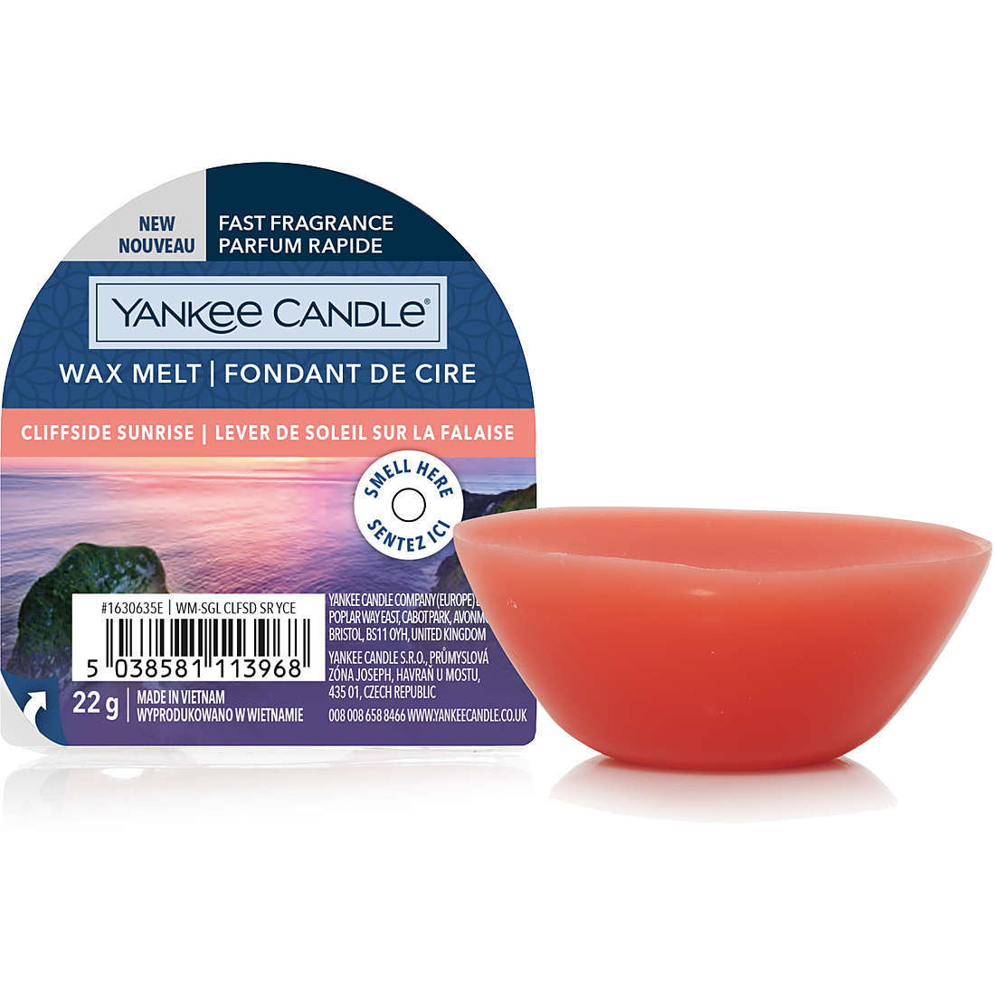 Candela Yankee Candle Cera da Fondere colore Rosa 1630635E