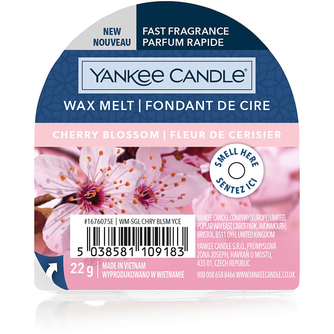 Candela Yankee Candle Cera da Fondere colore Rosa 1676075E
