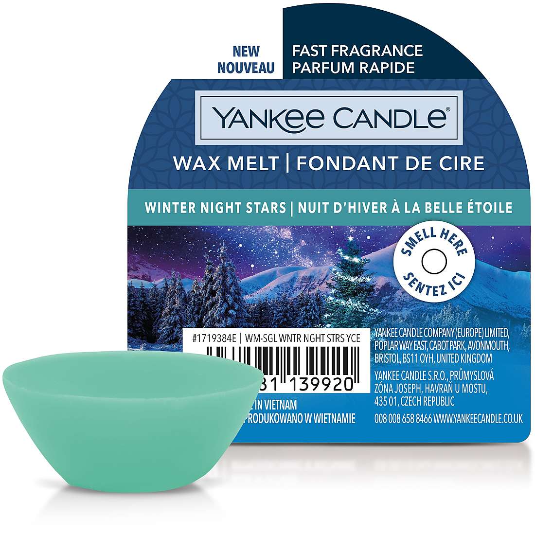 Candela Yankee Candle Cera da Fondere Snow Globe Wonderland colore Verde 1719384E