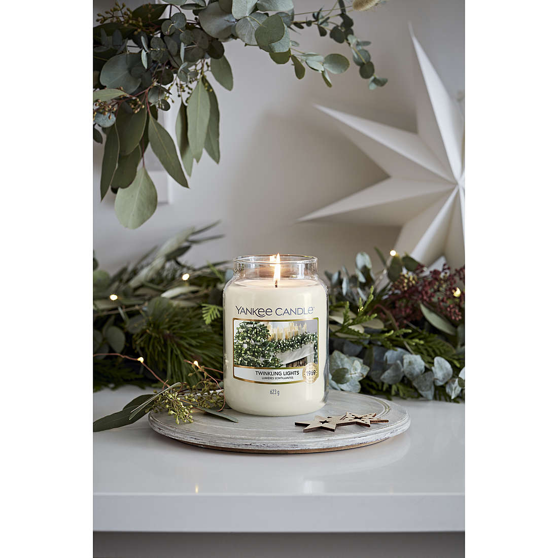 Candela Yankee Candle Giara, Grande Natale colore Bianco 1631370E