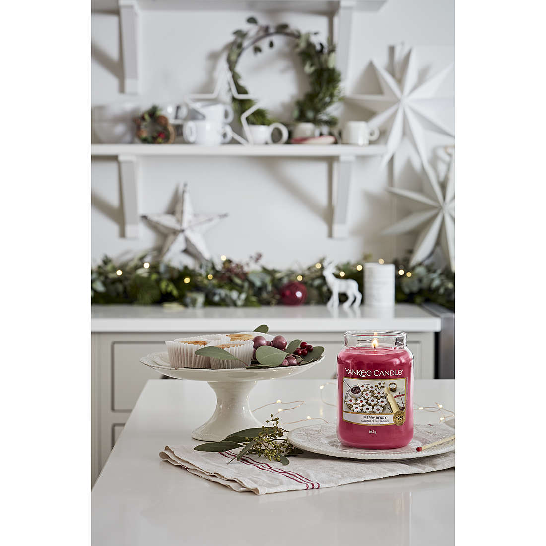 Candela Yankee Candle Giara, Grande Natale colore Rosa 1631361E