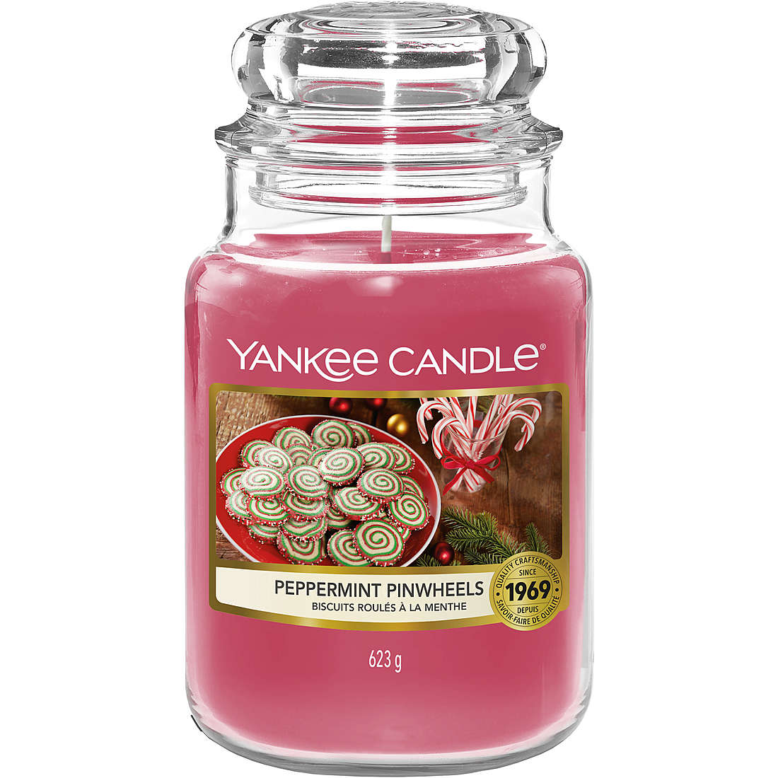Candela Yankee Candle Giara, Grande Snow Globe Wonderland colore Rosso 1720940E