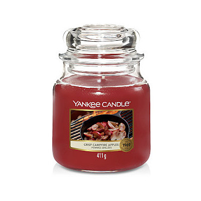 YANKEE CANDLE Crisp Campfire Apples Candela in Vetro Rosso Small Colore 
