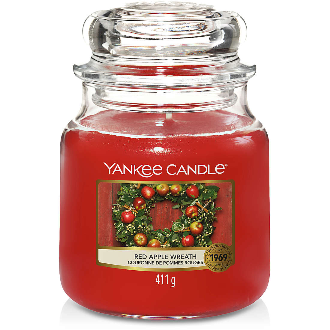 Candela Yankee Candle Giara, Media Natale colore Rosso 1120698E