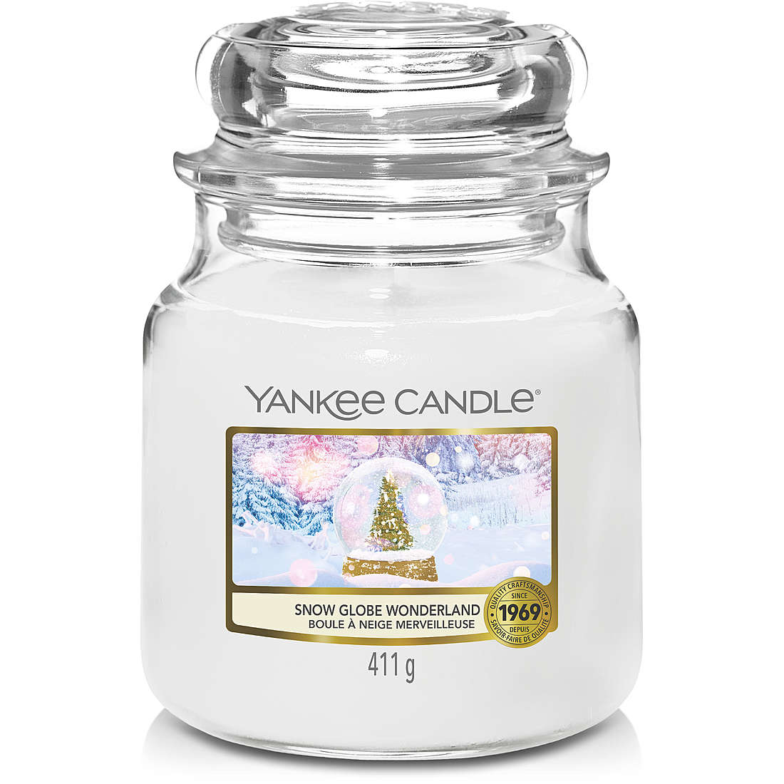 Candela Yankee Candle Giara, Media Snow Globe Wonderland colore Bianco 1721035E