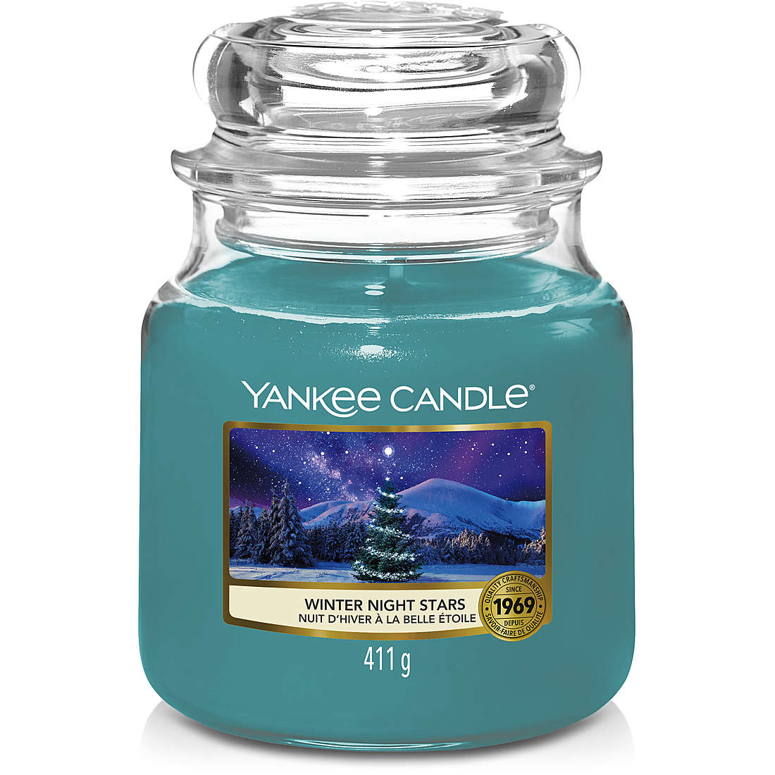 Candela Yankee Candle Giara, Media Snow Globe Wonderland colore Verde 1721040E