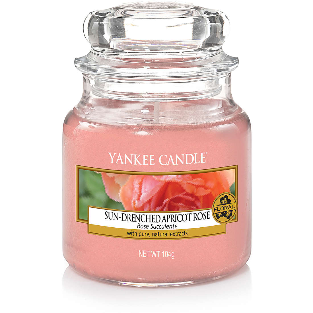 Rosa albicocca Yankee Candle Candela grande in barattolo colore