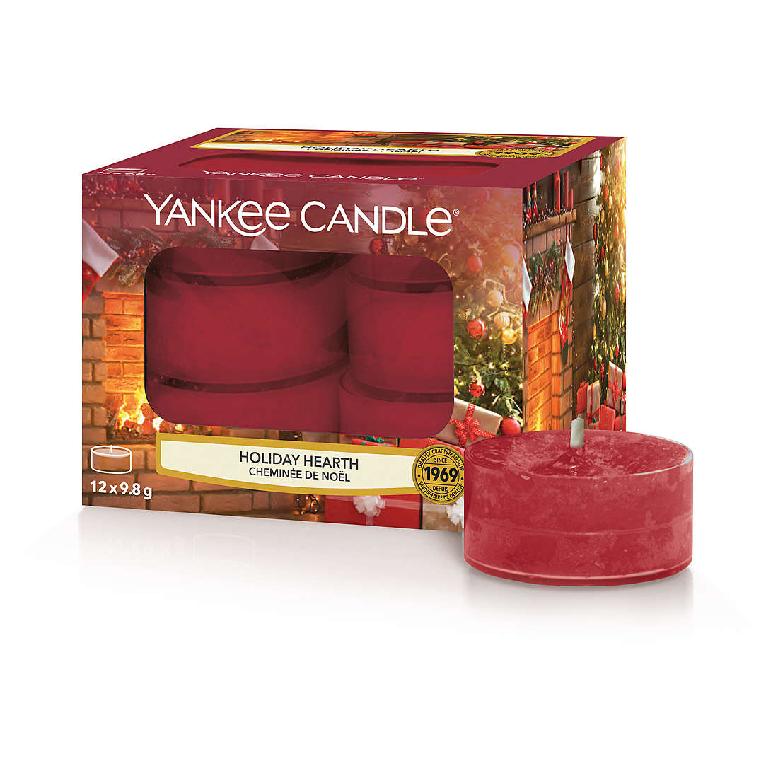 Candela Yankee Candle Tea Light Natale colore Rosso 1629430E