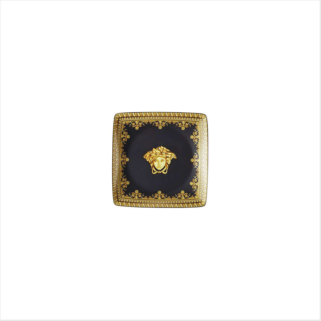 Ciotola Versace I Love Baroque colore Nero, Oro 11940-403653-15253