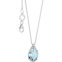 collana Diamante, Acquamarina gioiello Comete Azzurra caratura 0,06ct GLQ 300