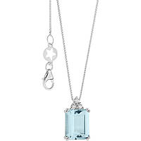 collana Diamante, Acquamarina gioiello Comete Azzurra caratura 0,06ct GLQ 301