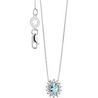 collana Diamante, Acquamarina gioiello Comete Azzurra caratura 0,09ct GLQ 290