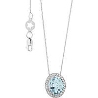 collana Diamante, Acquamarina gioiello Comete Azzurra caratura 0,11ct GLQ 302
