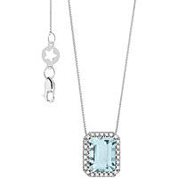 collana Diamante, Acquamarina gioiello Comete Azzurra caratura 0,11ct GLQ 303