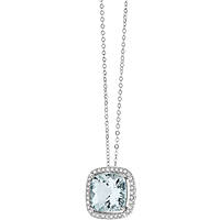 collana Diamante, Acquamarina gioiello Comete Azzurra caratura 0,23ct GLQ 266