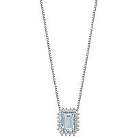 collana Diamante, Acquamarina gioiello Comete Azzurra prestige caratura Maggiore Di 1ct GLQ 308