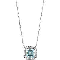 collana Diamante, Acquamarina gioiello Comete Azzurra prestige caratura Maggiore Di 1ct GLQ 312