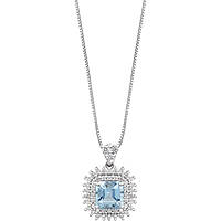 collana Diamante, Acquamarina gioiello Comete Azzurra prestige caratura Maggiore Di 1ct GLQ 313