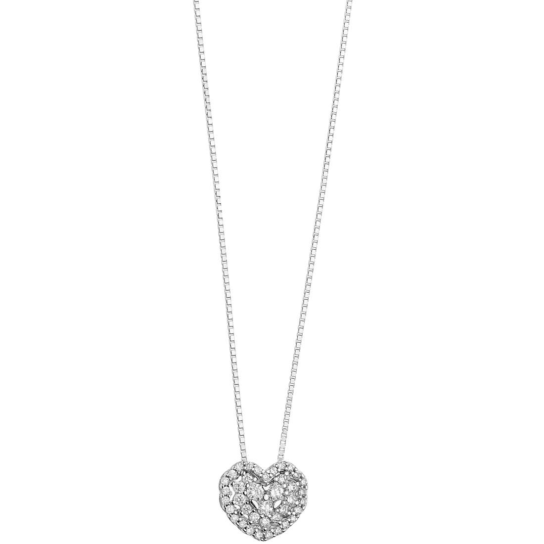 collana Diamante gioiello Comete Love Heart caratura 0,22ct GLB 1471