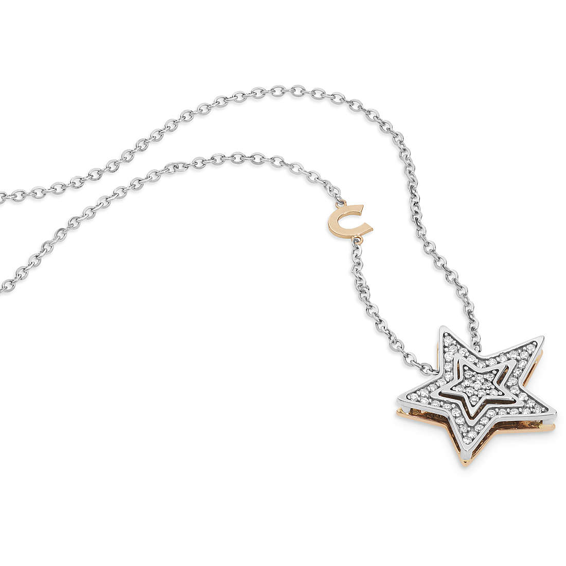 collana Diamante gioiello Comete Stella caratura 0,20ct GLB 1446