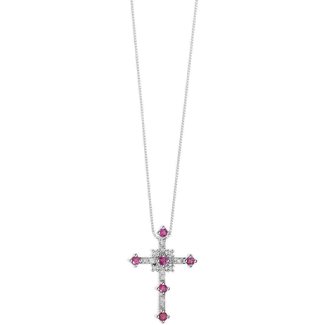 collana Diamante, Rubino gioiello Comete Costellation caratura 0,07ct GLB 1497