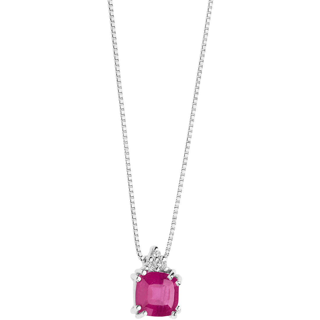 collana Diamante, Rubino gioiello Comete Storia di Luce caratura 0,03ct GLB 1513
