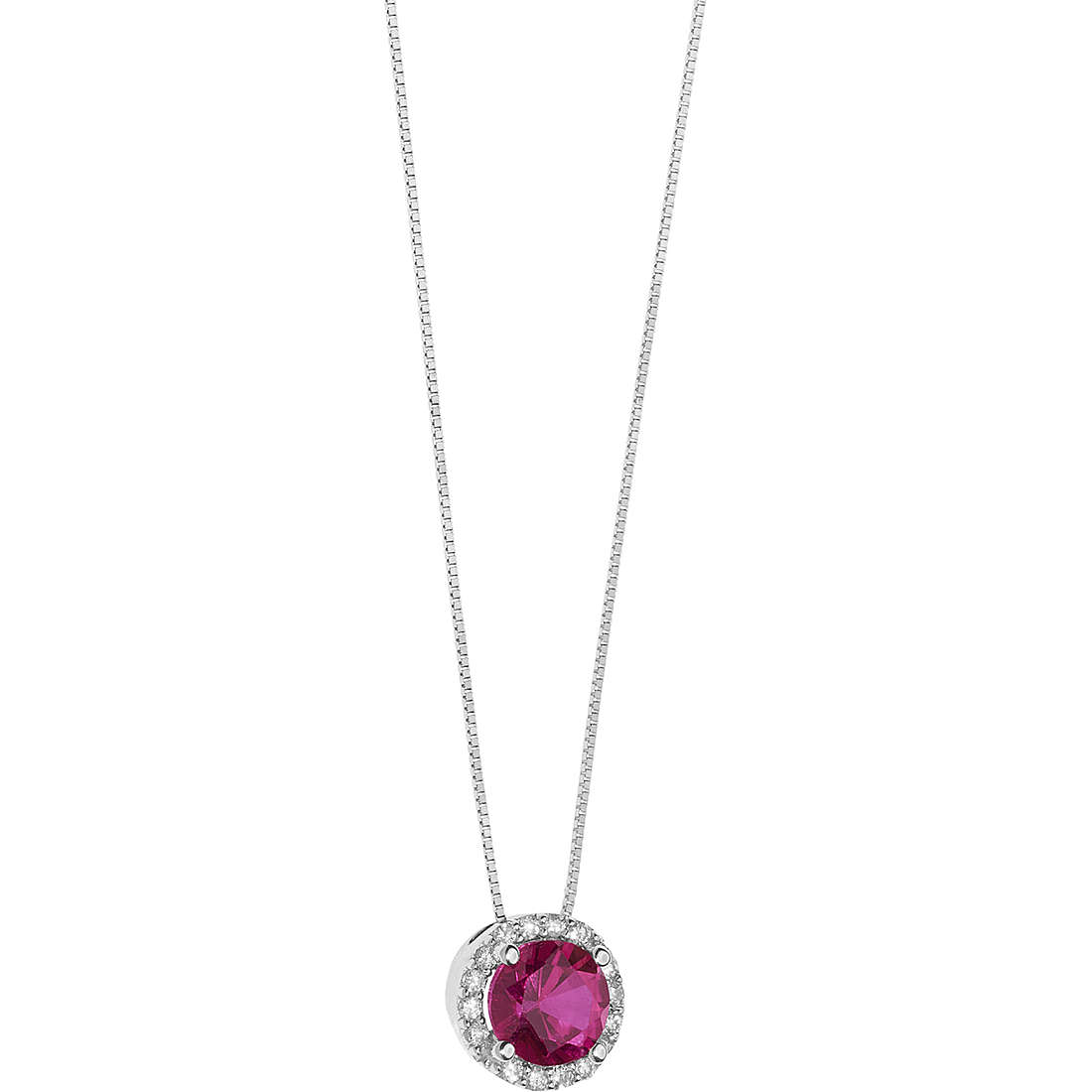 collana Diamante, Rubino gioiello Comete Storia di Luce caratura 0,07ct GLB 1435