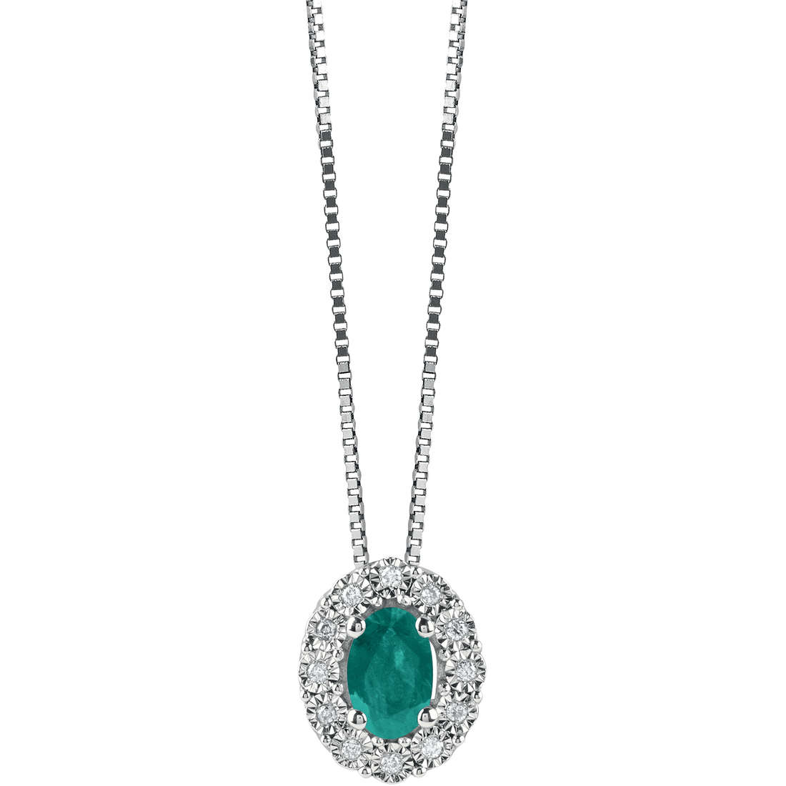 collana Diamante, Smeraldo gioiello Bliss Regal caratura 0,06ct 20073989