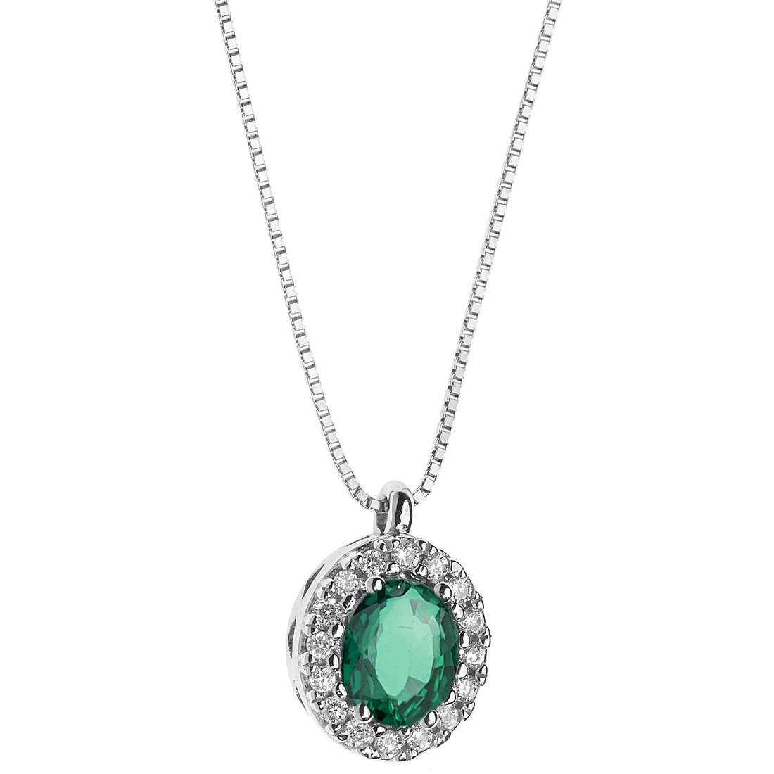 collana Diamante, Smeraldo gioiello Comete Classic 07/14 caratura 0,08ct GLB 1158